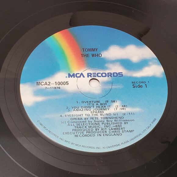 2 LP The Who Tommy MCA2-10005 1980 Gloversville Reissue Inner Sleeve Gatefold - Picture 16 of 16
